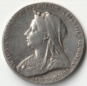 MDS MEDALLA REINO UNIDO 1897 "VICTORIA-DIAMOND JUBILEE" PLATA #PS - Imagen 1 de 2