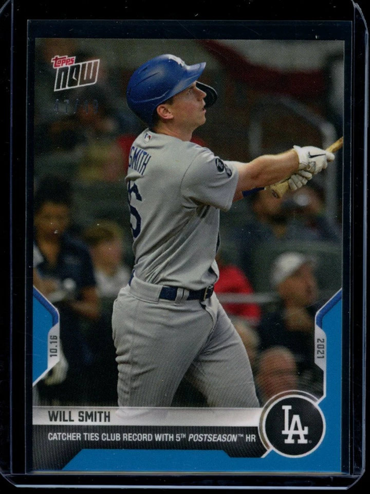 2021 Topps Now #977 Will Smith Blue Parallel Card #d /49 - Image 1 of 2