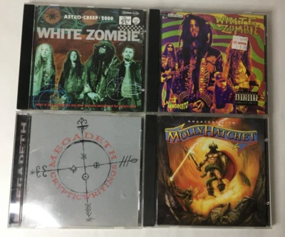 '90s Metal CD Lot of 4 - Molly Hatchet, White Zombie, Megadeth Foto 1 de 4