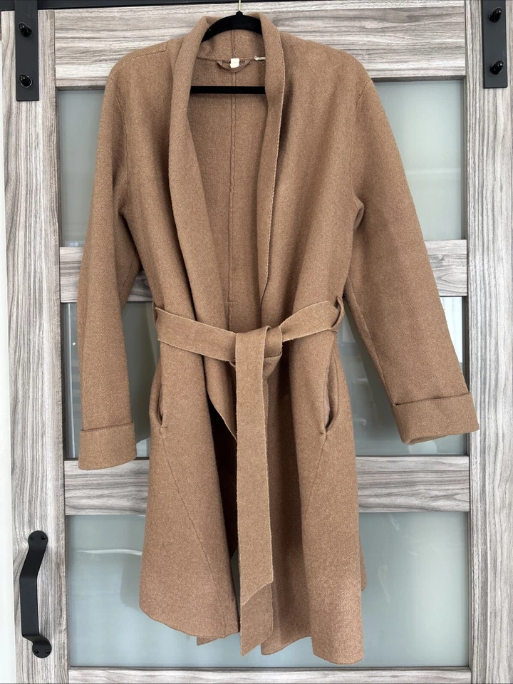 Classic Moth Anthropologie Boiled Wool Cotton Camel Sweater Coat Size S/M Core - Image 1 of 4