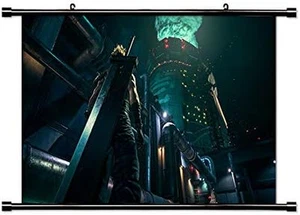 Final Fantasy VII 7 Remake Gioco Anime Tessuto Poster pergamena da Parete (32X18) Pollici [ - Foto 1 di 2