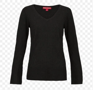 Luxury Krimson Klover Merino Wool Large Herringbone Sweater Medium - Picture 1 of 3