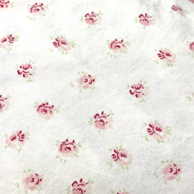 sheet SHABBY CHIC one fitted double rosebud pink tiny roses cotton cottagecore - Image 1 of 4