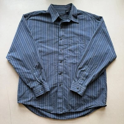 Camisa de vestir Van Heusen talla 16-16,5 para hombre marrón a cuadros con botones grande Foto 1 de 4