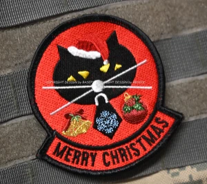 BLACK CAT 5TH RECON SQN U2 HIGH ALTITUDE SPY PLANE velkrö PATCH: MERRY CHRISTMAS - Picture 1 of 10