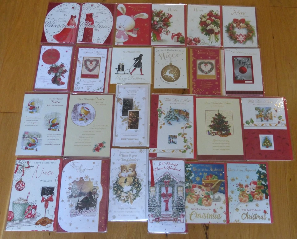 Niece / Niece & Boyfriend / Niece & Husband Christmas Card - Selection 1 Various