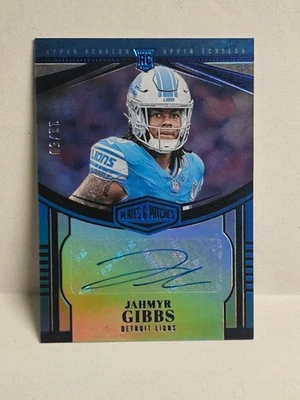 JAHMYR GIBBS ROOKIE AUTO 2023 PANINI PLATES & PATCHES 11/50 LIONS RC - Image 1 of 2