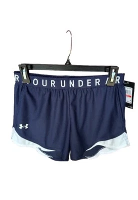 Under Armour Women’s XS Running Shorts Athletic Logo Navy Blue Performance New - Image 1 of 3