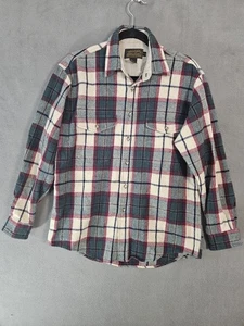 Vintage 90s Eddie Bauer Mackinaw Womens Large 100% Wool Plaid Flannel Shirt  - Bild 1 von 10