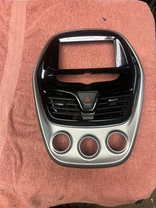 2016-2022 chevy spark silver / black center dash radio trim bezel air vents OEM - Picture 1 of 5