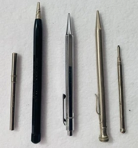 4x Vintage Metallic Led Pens / Pencils + Spare Led Holder, Good Condition - Picture 1 of 6