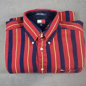 Tommy Hilfiger Corduroy Colorful Striped Button Up XXL 17x51” - Picture 1 of 12
