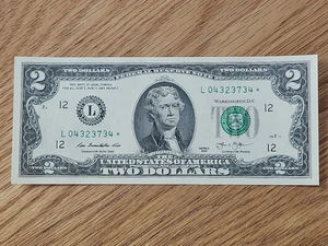 2013 $2 "STAR NOTE" SAN FRANCISCO L04323734* UNC/GEM 2 OF 3 CONS SERIAL NUMBERS - Picture 1 of 5
