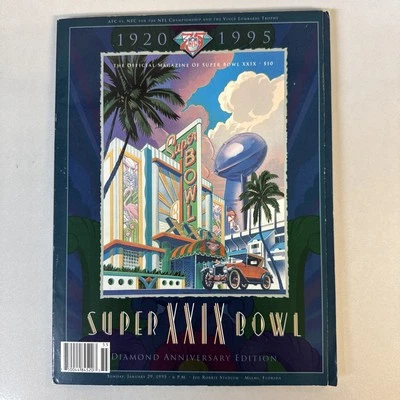 Official Magazine Program Super Bowl XXIX 29 Diamond Anniversary Vintage 1995 - Image 1 of 4