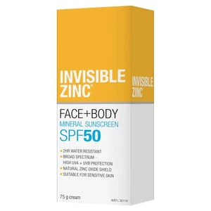 Protector solar invisible zinc facial + mineral corporal FPS 50 75 g crema - Imagen 1 de 3