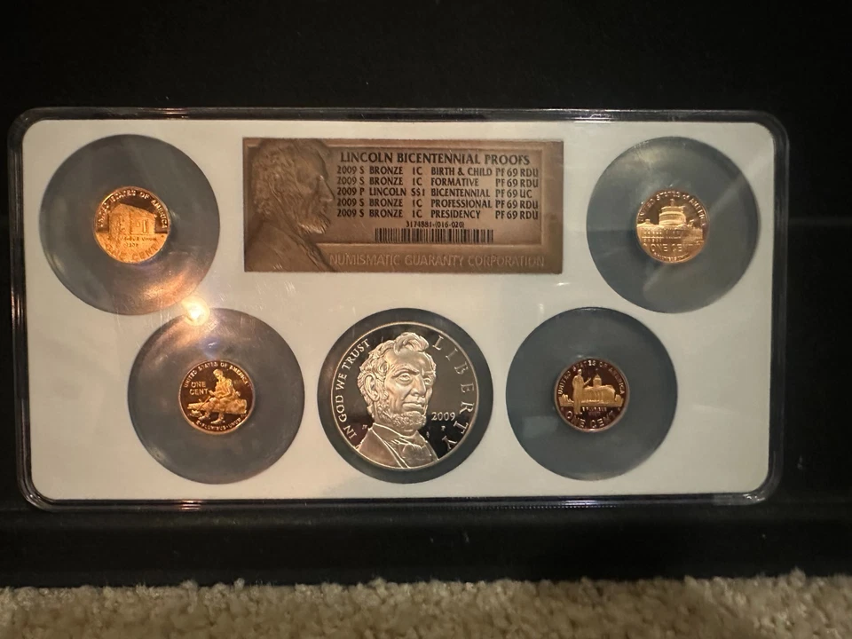 2009 Lincoln 5 Coin Proof Set with Silver NGC PR69 - Image 1 of 2