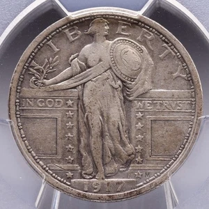 1917 Standing Liberty Quarter PCGS VF25 • Type 1 Philadelphia First-Year Issue - Picture 1 of 4