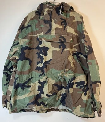 Rothco Vintage Military US Army Anorak Woodland Camo Pullover Jacket Men’s XL - Image 1 of 4