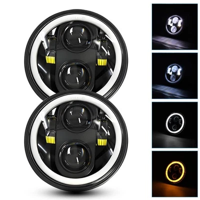 5.75" 5-3/4" LED Headlight Hi/Lo Turn Signal For Honda Rebel CMX125 CMX 500 250 - Imagem 1 de 4