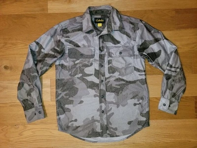 Cabelas Camo Shirt Mens Small Microtex Camouflage Button Up Long Sleeve Hunting - image 1 of 4