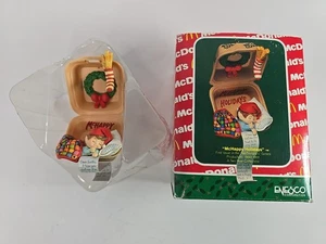 Enesco McDonald's 1990-91 Christmas Ornament "MCHAPPY HOLIDAYS" Vintage - Picture 1 of 13