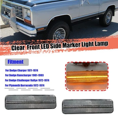 Luz de señalización lateral LED para camioneta Dodge RAM 1972-93 W250 W150 D150 D250 Foto 1 de 4
