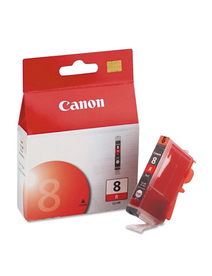 Canon Cli-8r Red Pixma Pro 9000 Inkjet Ink Cartridge Original