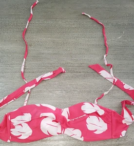 Damen PINK WEISS SCHWIMMEN BADEANZUG OBERTEIL BH Größe XS DISNEY OHNE BÜGEL SCHÖN - Bild 1 von 2