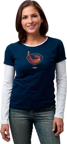 NEW REEBOK ATLANTA THRASHERS WOMENS LONG SLEEVE T SHIRT SMALL SM S TISSUE NAVY Cover