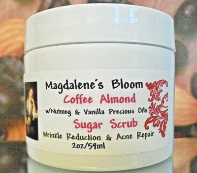 Magdalene's Bloom Coffee Almond Sugar Scrub Anti-Aging Wrinkles Acne Puffy Eyes - Image 1 of 3