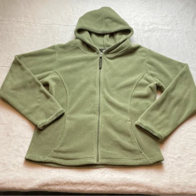 Jaqueta com capuz de lã verde Black Diamond Equipment Company tamanho grande - Imagem 1 de 4