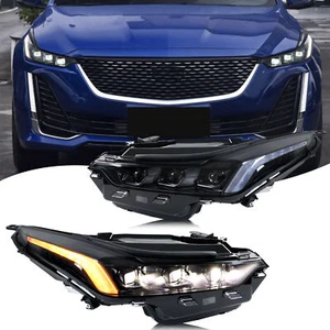 LED Headlights for Cadillac CT5 2020-2024 Blackout Sequential Front Lamps  - Picture 1 of 5