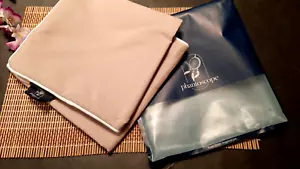 PHANTOSCOPE OUTDOOR WATERPROOF LINEN PILLOW COVERS ~KHAKI BEIGE ~ 18 X 18 #J09 - Picture 1 of 3