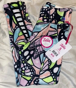 NWT Justice Girls Ankle Leggings Butterflies Pastels Leggings  - Picture 1 of 8