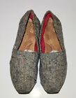Toms Shoes Women’s Size 5.5 Cozy Sweater Knit Silver Sparkle Slip-On Slipper