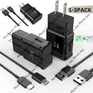 Adaptive Fast Charger Type C Charger Wall Block USB-C Cable For Samsung Galaxy - Picture 1 of 15