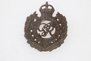 BRITISH ARMY CAP BADGE ROYAL ENGINEERS WW2 OFFICER'S BRONZE METAL - Picture 1 of 2
