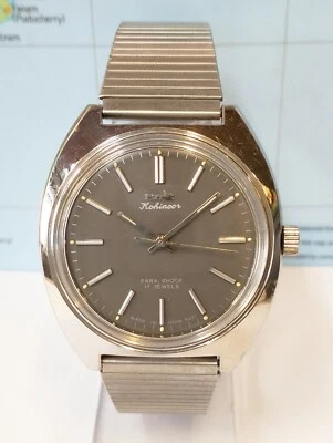 ORIGINAL HMT KOHINOOR 17 JOYAS CUERDA 040807 INDIA HOMBRE COMPLETO FUNCIONANDO VINTAGE Foto 1 de 4