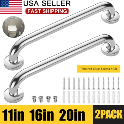 2 Pack Stainless Steel Shower Grab Bar Bathroom Safety Shower Handle for Elderly - Image 1 of 4