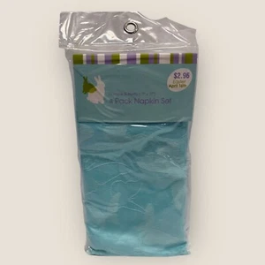 Damask Butterfly 4 Pack Napkin Set 17" X 17" Blue Easter Spring Table Décor - Picture 1 of 3