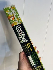 VTG NOS SEALED ROLL Con-Tact MUSHROOM CONTACT PAPER 13 SQ. Veggies Decor MCM - Picture 1 of 5