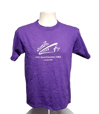 Camiseta NYU Stern Executive MBA Lanzamiento 2010 Adulto Pequeña Púrpura Foto 1 de 4