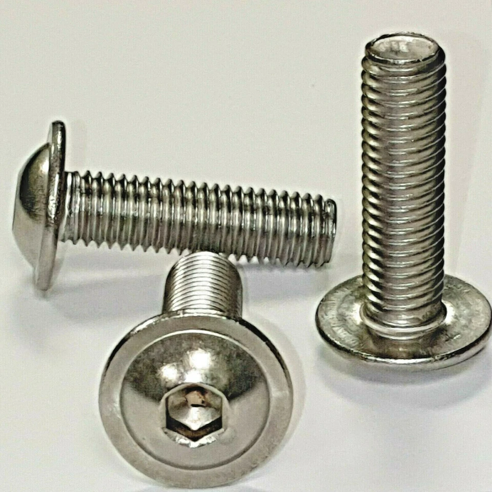 Linsenkopfschrauben Flansch M3 M4 M5 M6 M8 M10 Edelstahl V2A DIN-ISO 7380-2 - Bild 1 von 2