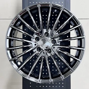18" S580 STYLE BLACK CHROME WHEELS FITS MERCEDES BENZ C250 C300 C350 C400 C43 - Picture 1 of 2