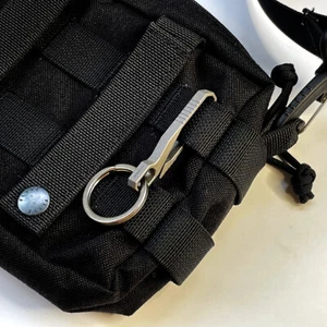 Titanium Alloy Quick Buckle Detach Belt Waist Hanging Keychain Key Ring Tool EDC - Picture 1 of 10
