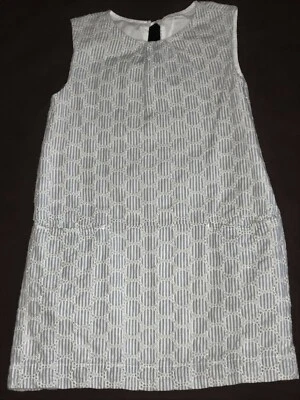 Little Girls Blue White Summer Sun Dress Cotton CREWCUTS Size 5 6 EUC - Image 1 of 3