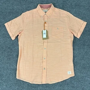 Weatherproof Vintage Men’s Short Sleeve Shirt Country Twill Medium Peach - Picture 1 of 7
