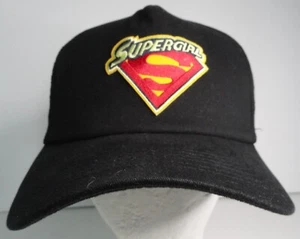 Supergirl TV/Comic Logo Embroidered Patch on Black Trucker Cap/Hat - Picture 1 of 3