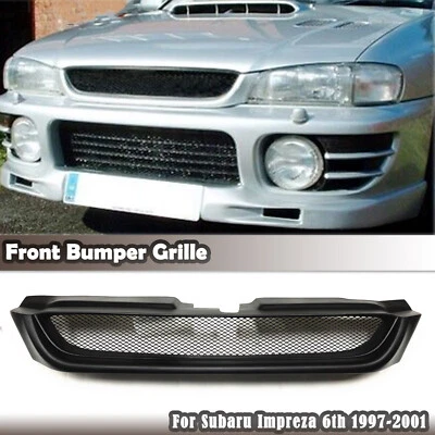 Kit de malla de rejilla de parachoques delantero negro mate para Subaru Impreza 6th 1997-2001 Foto 1 de 4