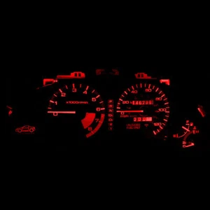 RED Gauge Cluster + Climate control Led Kit For Honda Civic del sol 1993-1997 - Picture 1 of 8
